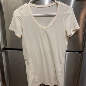 Cream ribbed Lululemon top